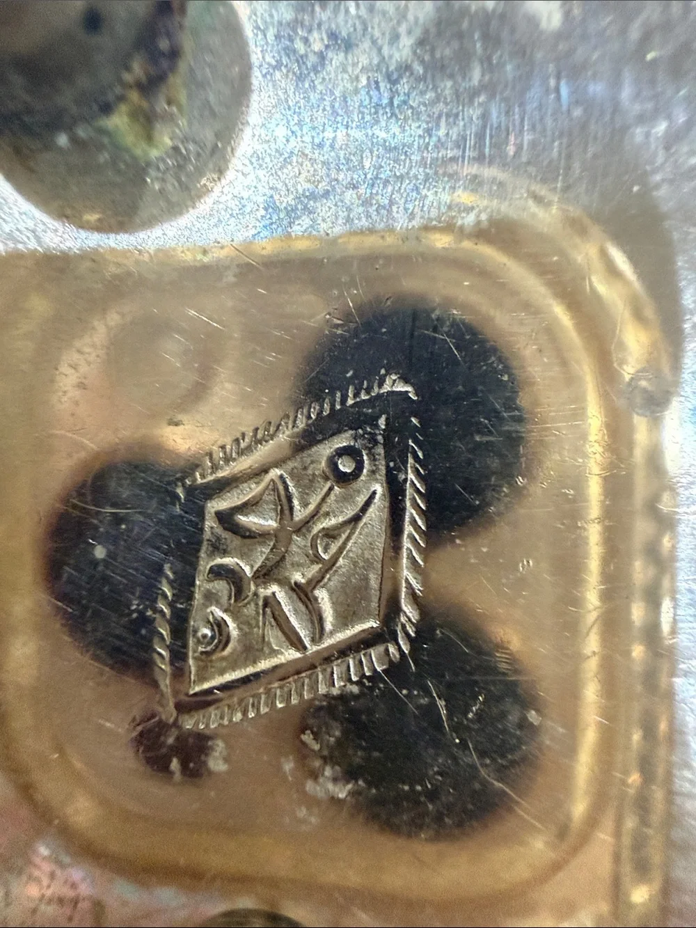 Vintage Numbered and stamped Ornate Silver-Tone Decorative Lidded Trinket Box